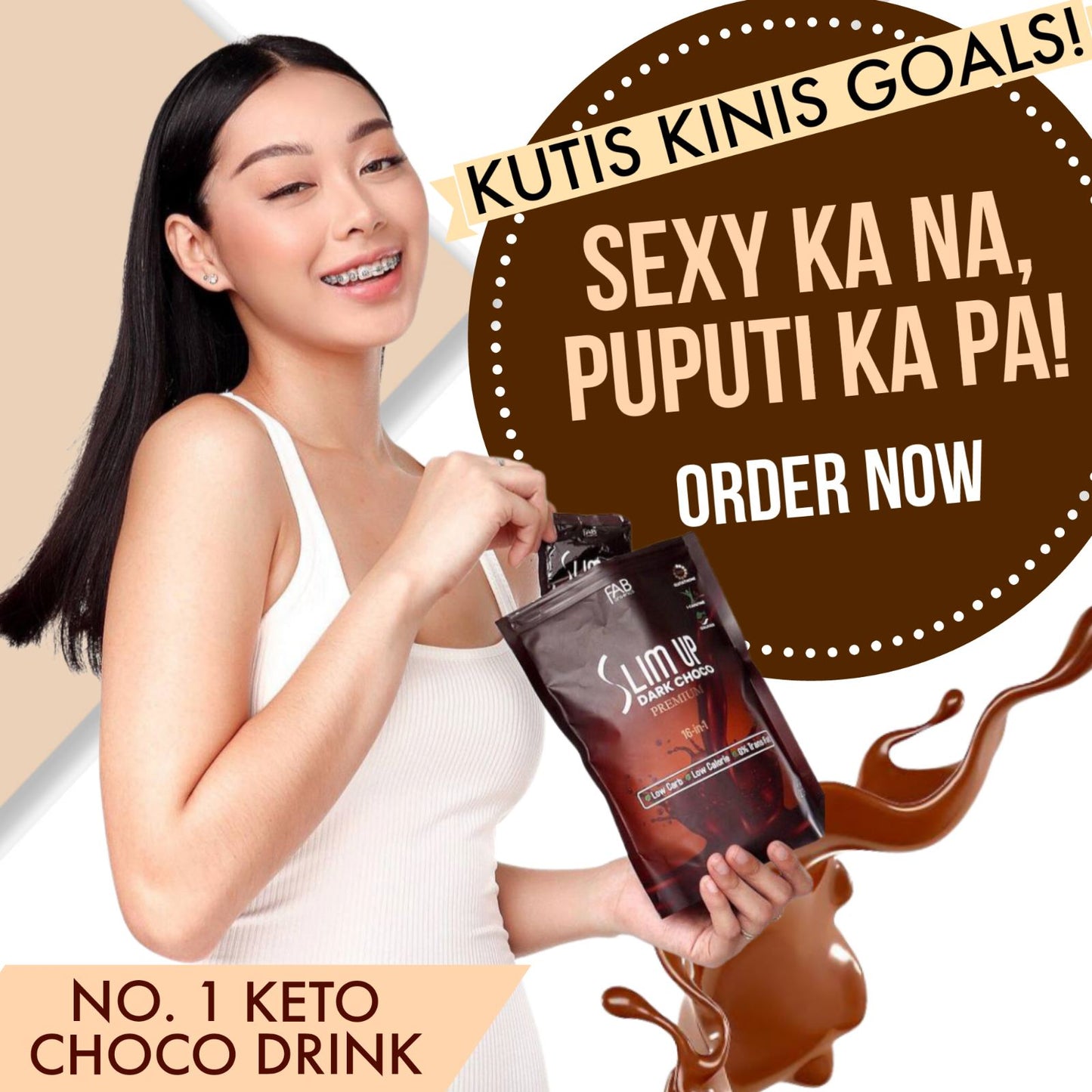 Buy 1 Take 1 Slm Up Dark Chocolate Low Calorie Collagen Drink