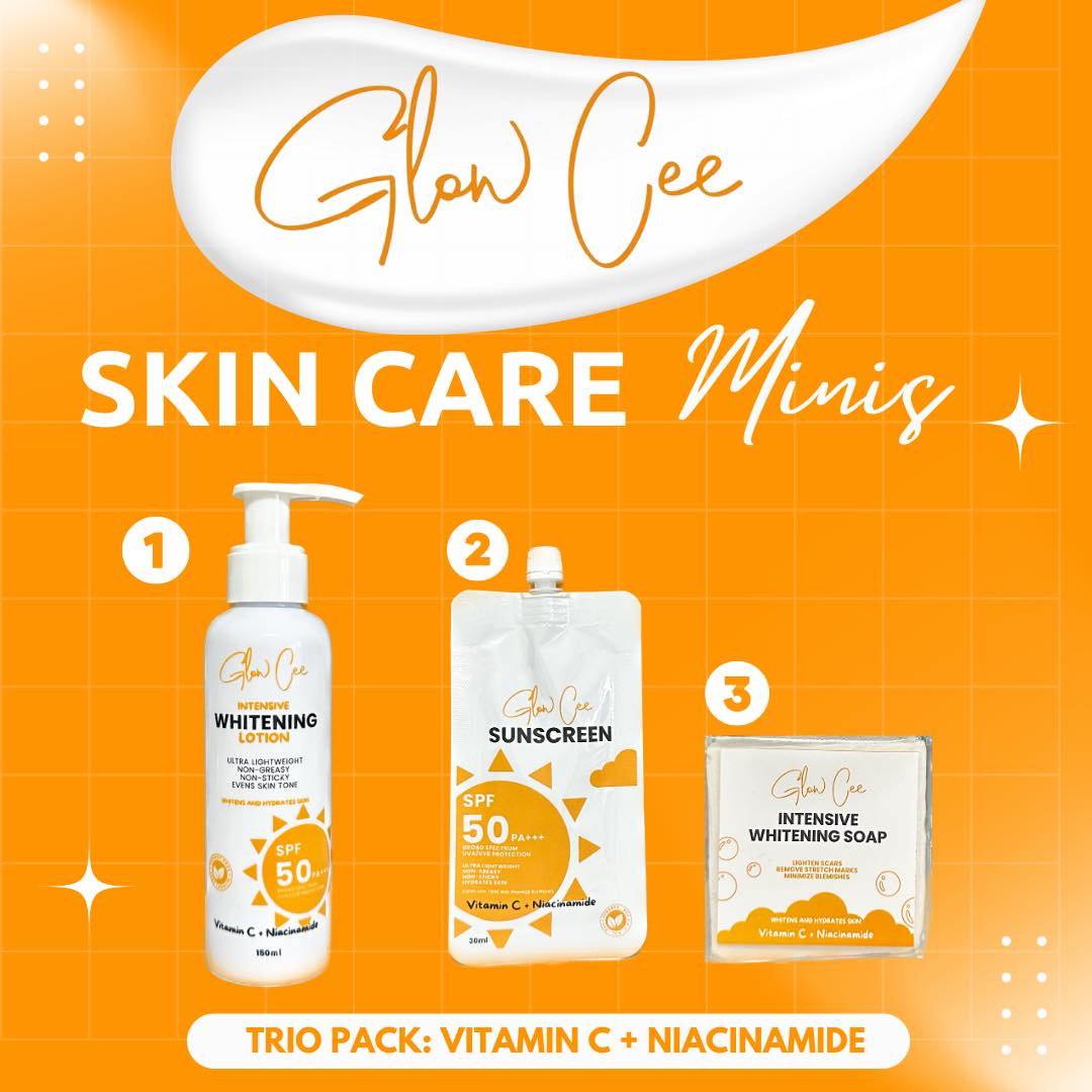 Glow skincare trio Sunscreen + Lotion + Soap