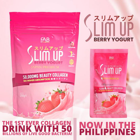 Slm Up Glow Berry Yogurt 50,000mg Collagen Low Calorie Drink