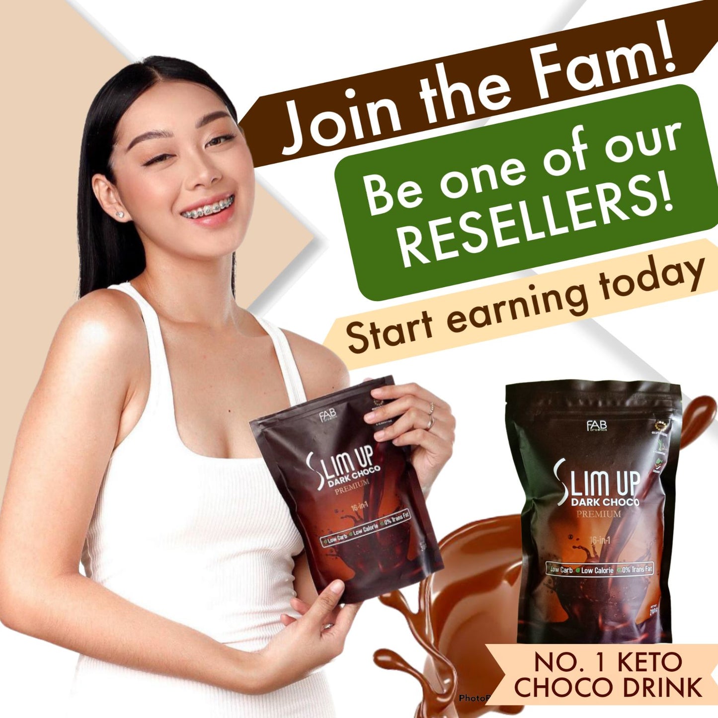 6 pcs RESELLERS PACKAGE; 16in1 Dark Chocolate Premium Drink